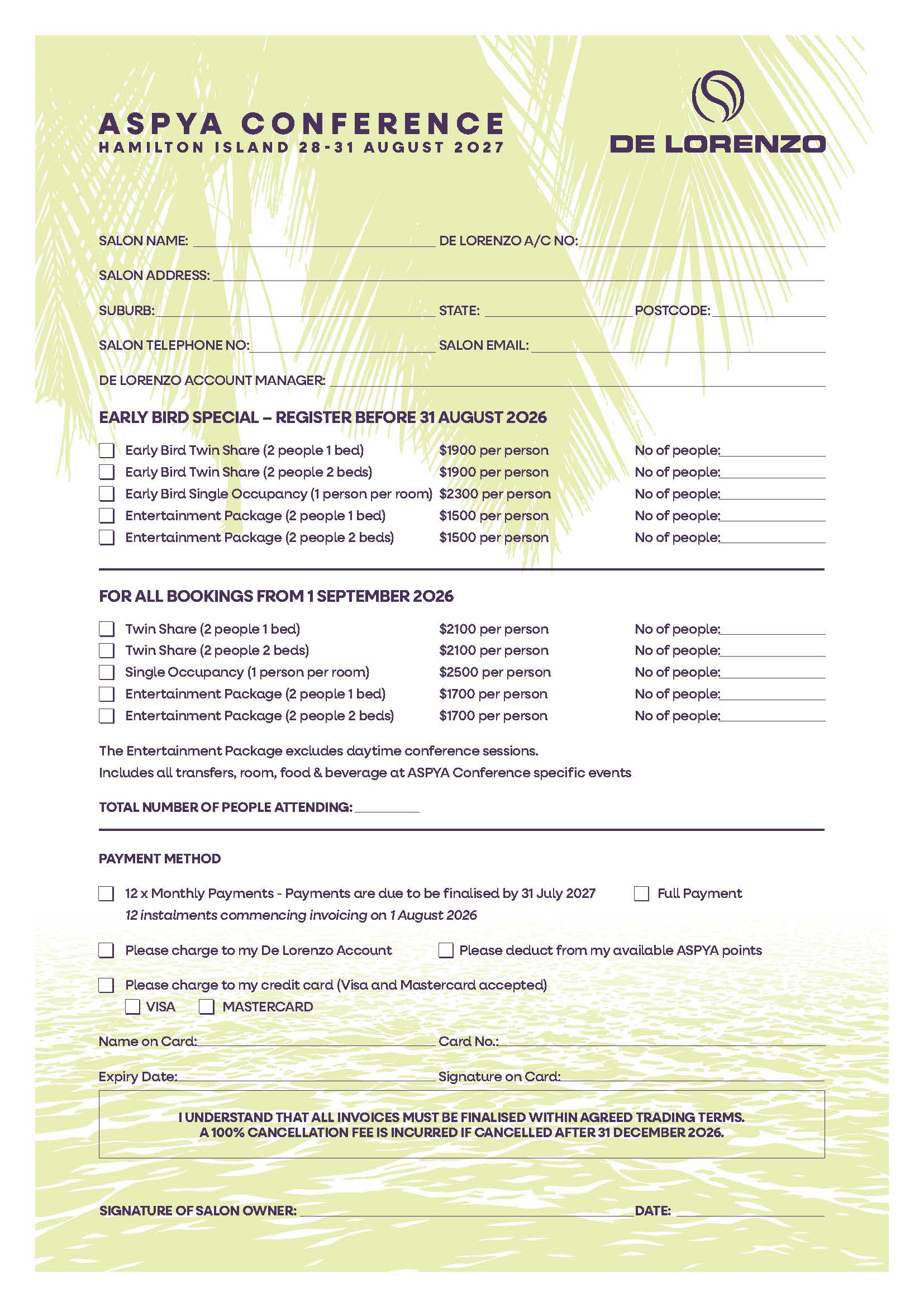 ASPYA 2026 Conference Form